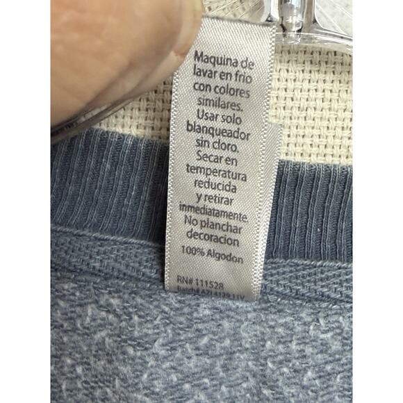 Gulf Shores Alabama “Surf Paradise” Sweatshirt Sz L Blue Beach Grunge Tropical - Picture 10 of 10